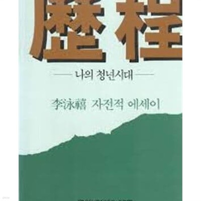 역정 - 리영희 자전적 에세이, 나의 청년시대 (1988 초판)