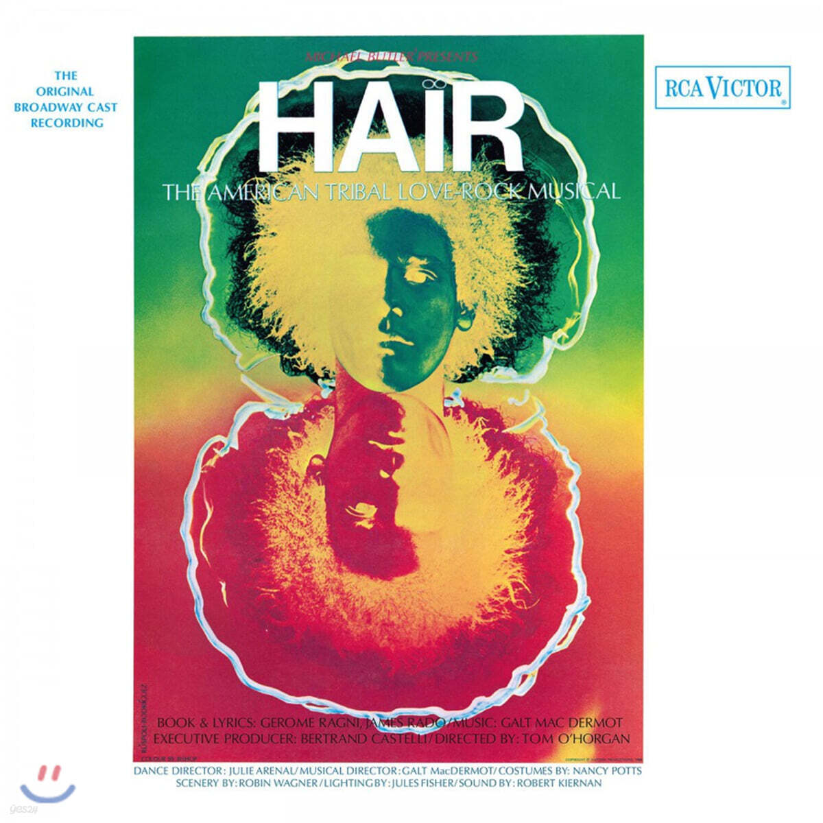 오리지널 브로드웨이 뮤지컬 헤어 뮤지컬음악 (Original Broadway Cast Hair OST) [그린옐로우 & 오렌지옐로우 컬러 2LP]