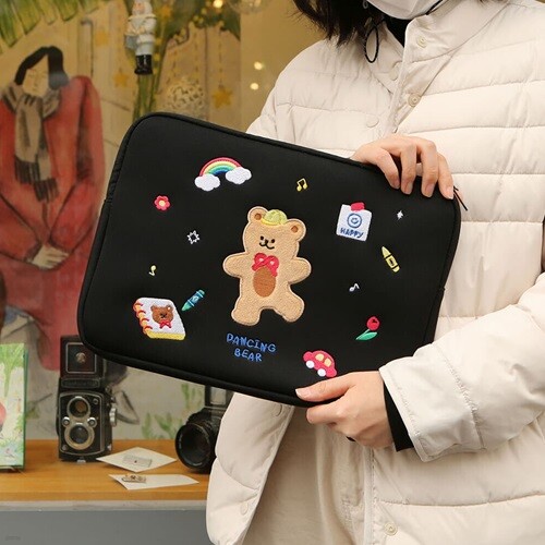 핑크풋34000 댄싱베어 노트북 파우치 13인치