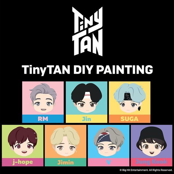 방탄소년단 타이니탄 (BTS TINYTAN) DIY PAINTING (25 X 25)