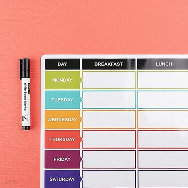 자기관리 성공일정 강력자석 냉장고 메모보드 플래너