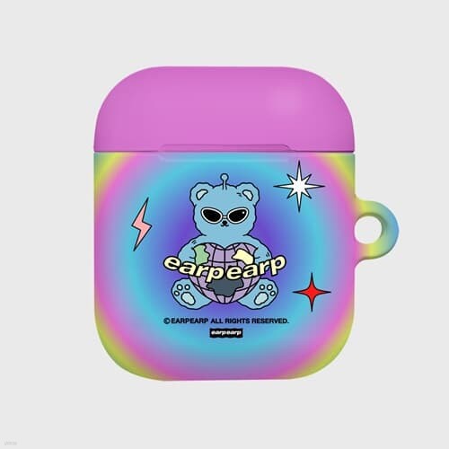 Space night bear-rainbow(Hard air pods)