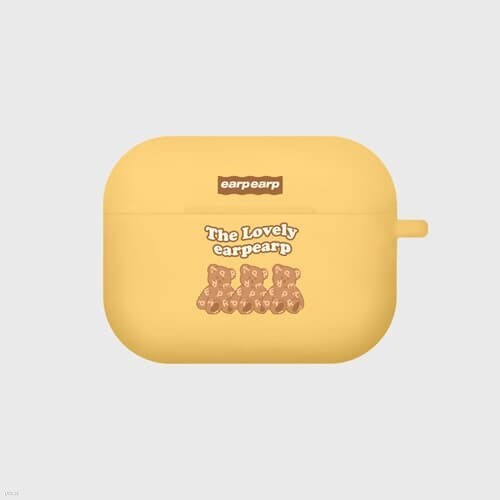 Triple soft bear-yellow(Air pods pro case)