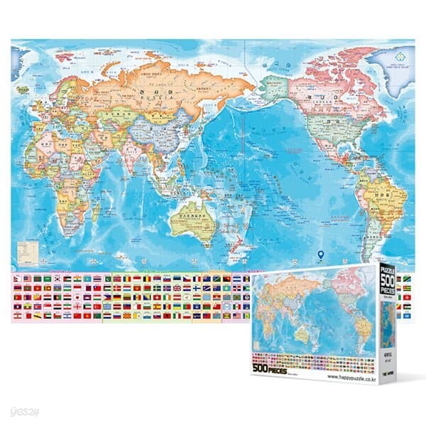 500피스 직소퍼즐 - 세계 지도 (한글판)