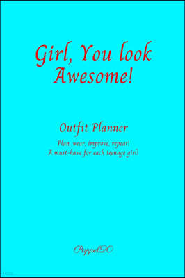 Outfit Planner- Cover Aqua color- 200 pages - 6x9 Inches