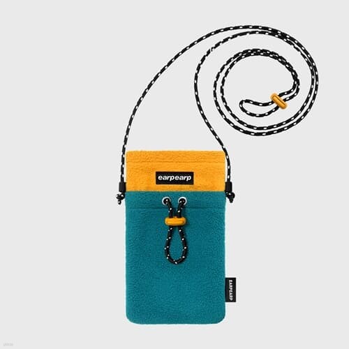 Fleece pocket cross bag-turquoise