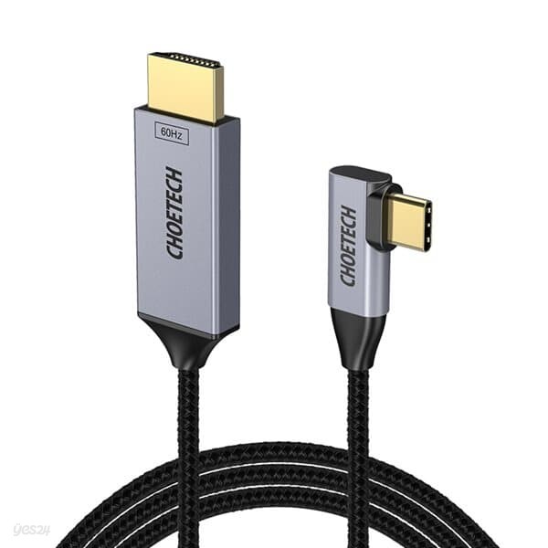 [CHOETECH] 초텍 L자형 C타입 to HDMI 패브릭 케이블(1.8m) XCH-1803BK