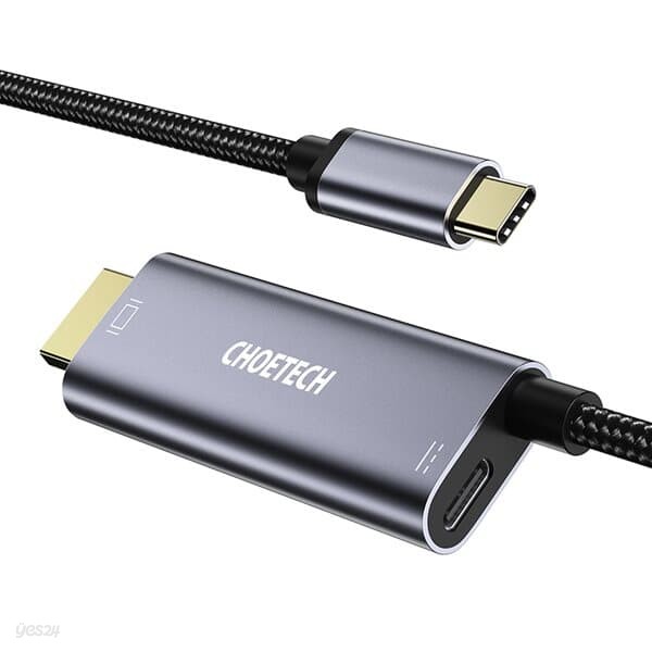 [CHOETECH] 초텍 C타입 to HDMI + PD 케이블 (1.8m) XCH-M180-GY-V1