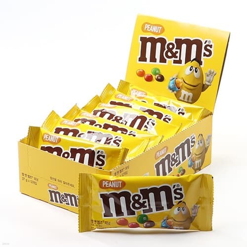 마즈 엠앤엠즈 초콜릿 (피넛) 37g x 12개