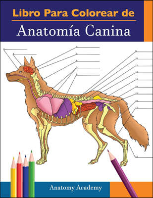 Libro para colorear de Anatomia Canina: Libro de Colores de Autoevaluacion Muy Detallado de Anatomia Canina El Regalo Perfecto Para Estudiantes de Vet