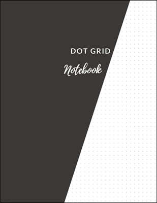 Dot Grid Notebook: Elegant Black Dotted Notebook/JournalLarge (8.5 x 11) Dot Grid Composition Notebook