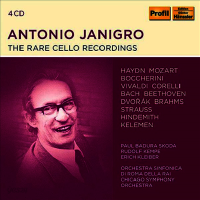 안토니오 야니그로 - 첼로 협주곡 녹음집 (Antonio Janigro - The Rare Cello Recordings) (4CD) - Antonio Janigro,
