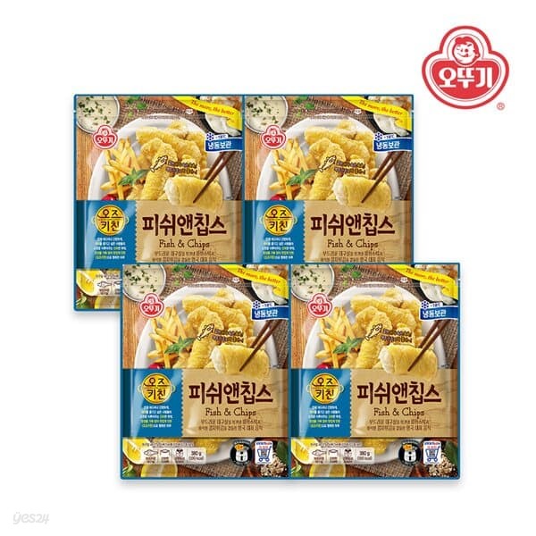 오뚜기 오즈키친 피쉬앤칩스 380g x 4개