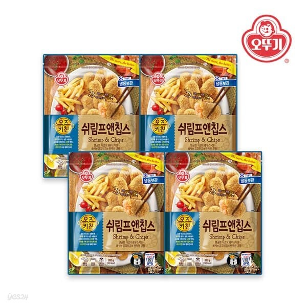 오뚜기 오즈키친 쉬림프앤칩스 380g x 4개