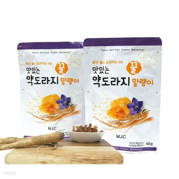 국산 맛있는 꿀 약도라지 말랭이 40gx1봉