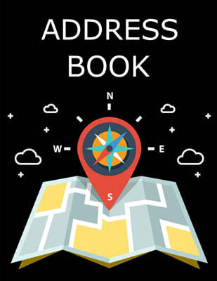Address Book with Tabs: Large Print Address Books, A Personal Organizer for Addresses, Social Media Handles and Notes