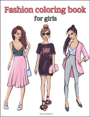 Fashion coloring book for girls