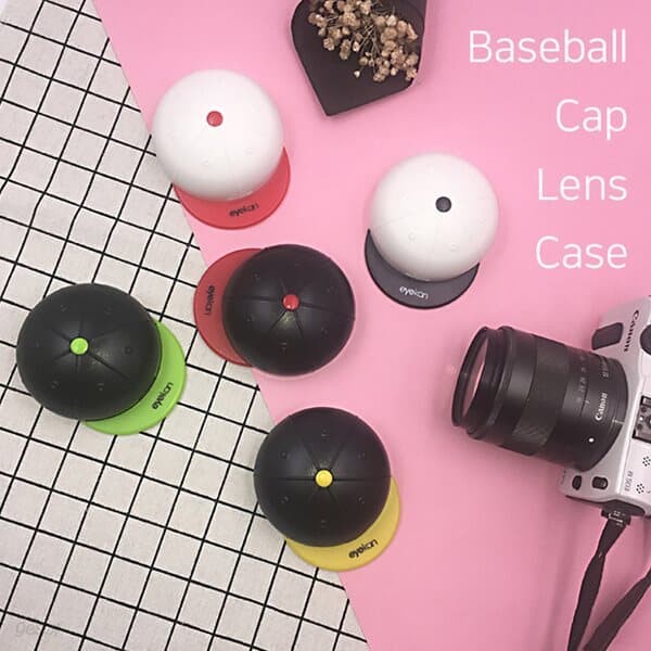 야구모자 휴대용 콘택트 렌즈 케이스 렌즈통 색상랜덤발송