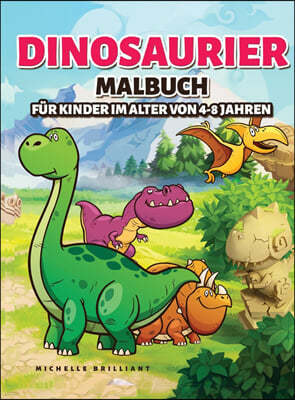 Dinosaurier Malbuch fur Kinder im alter von 4-8 Jahren: 50 Bilder von Dinosauriern, die Kinder unterhalten und sie in kreative und entspannende Aktivi