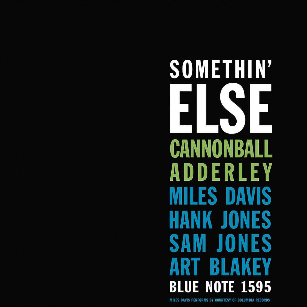 Cannonball Adderley (캐논볼 애덜리) - Somethin&#39; Else [LP] 