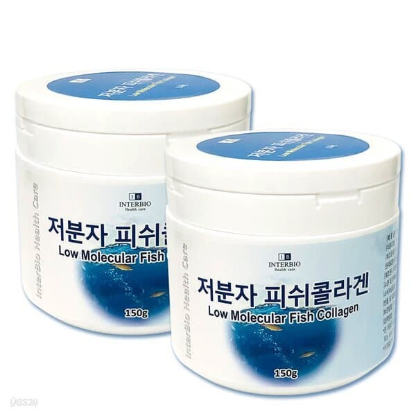 인터바이오 저분자 피쉬콜라겐 분말 2통 총300g