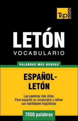 Vocabulario espanol-leton - 7000 palabras mas usadas