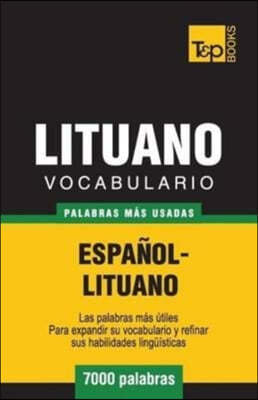 Vocabulario espanol-lituano - 7000 palabras mas usadas