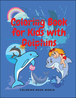 Coloring Book for Kids with Dolphins