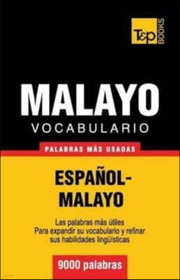 Vocabulario espanol-malayo - 9000 palabras mas usadas