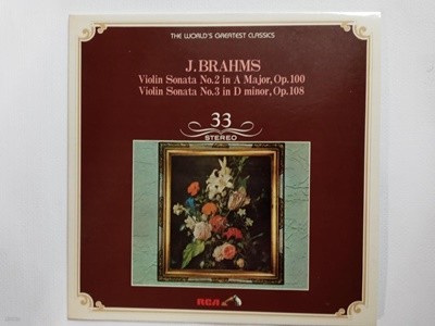 LP(엘피 레코드) 브람스 : 바이올린 소나타 2~3번 - 셰링 / 루빈스타인 