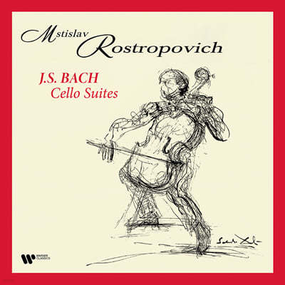 Mstislav Rostropovich 바흐: 무반주 첼로 모음곡 전곡집 - 로스트로포비치 [4LP] 