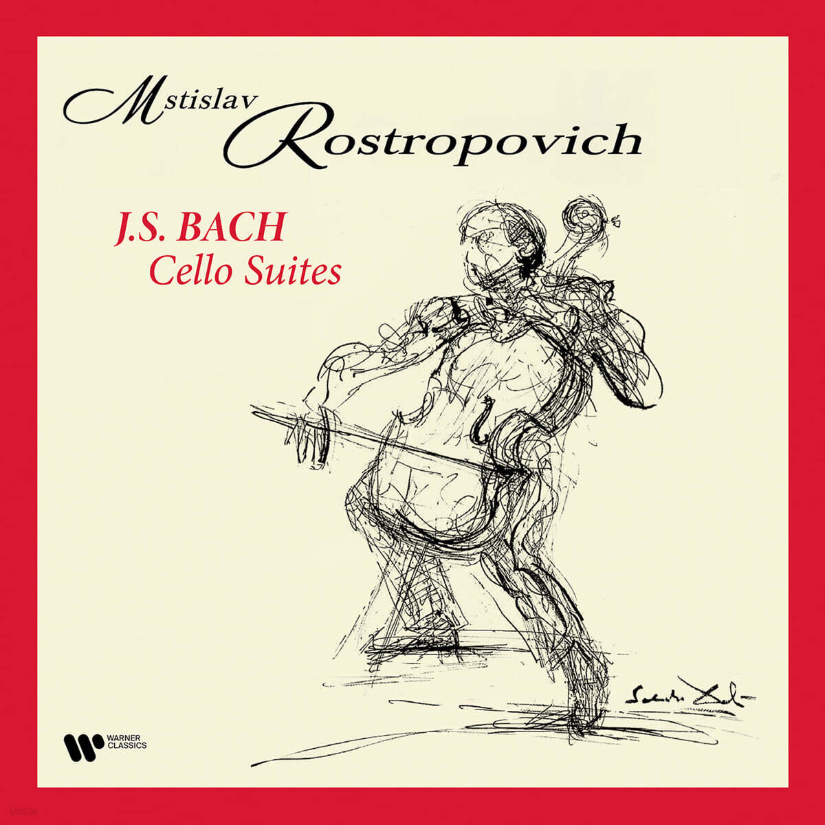 Mstislav Rostropovich 바흐: 무반주 첼로 모음곡 전곡집 - 로스트로포비치 [4LP]