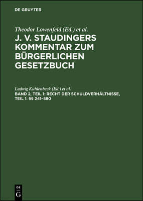 Recht Der Schuldverhältnisse, Teil 1: §§ 241-580