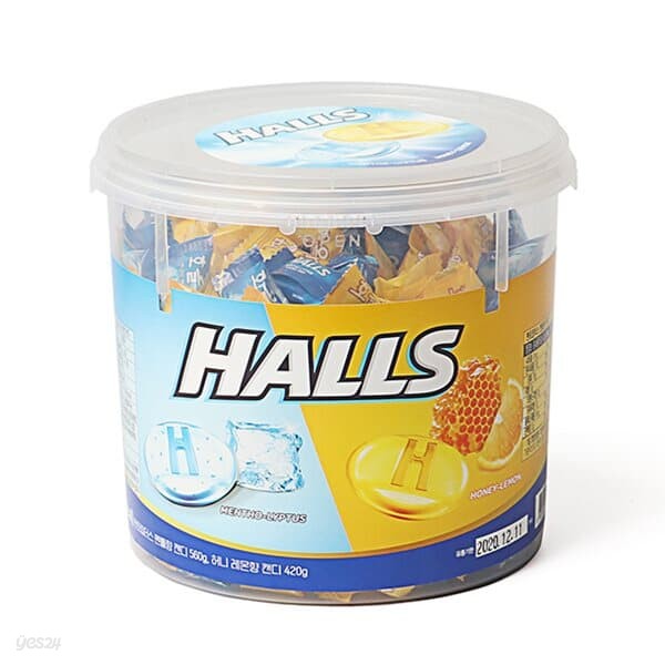 [글로벌푸드][코스트코]HALLS 호올스 캔디 (멘톨 / 허니 레몬) 2종 사탕 980g