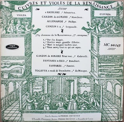 [수입][LP] Pierre Devevey - Cuivres Et Violes De La Renaissance