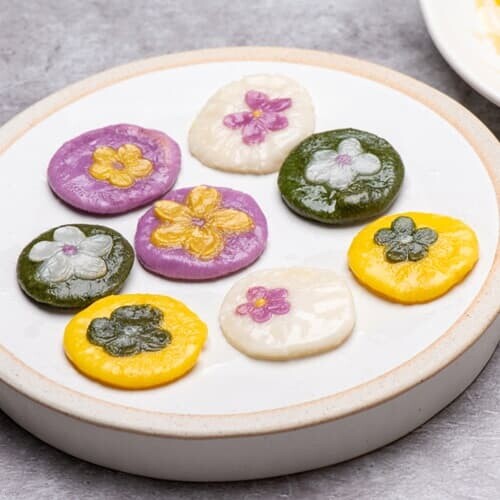 [싸리재] 싸리재 화전 만들기 [ 화전반죽 100g4봉 ] 떡재료 체험 놀이 - 인공화학첨가물 0% 우리 농산물로 만듭니다