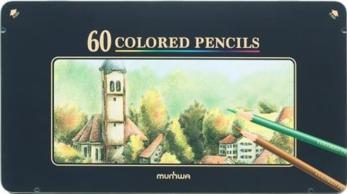 문화연필] 문화 틴케이스 색연필 60색