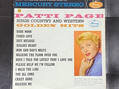[LP] 패티 페이지 - Patti Page - Sings Countery And Western Golden Hits LP [오아시스-OL 1995-B]