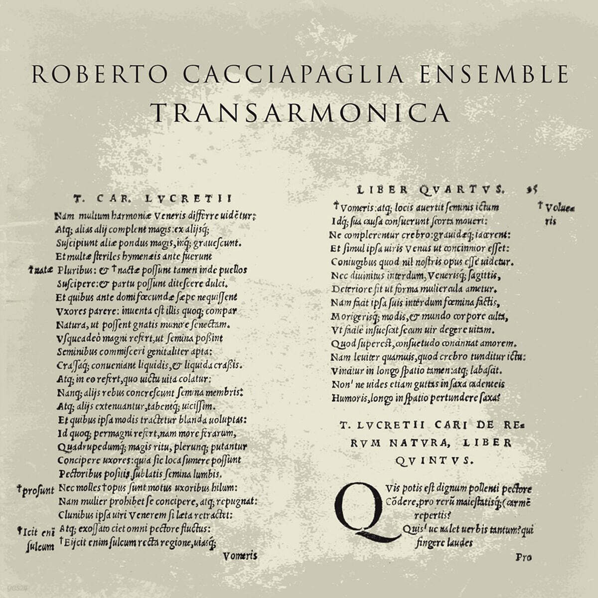 Roberto Cacciapaglia Ensemble (로베르토 카치아파글리아 앙상블) - Transarmonica [LP]