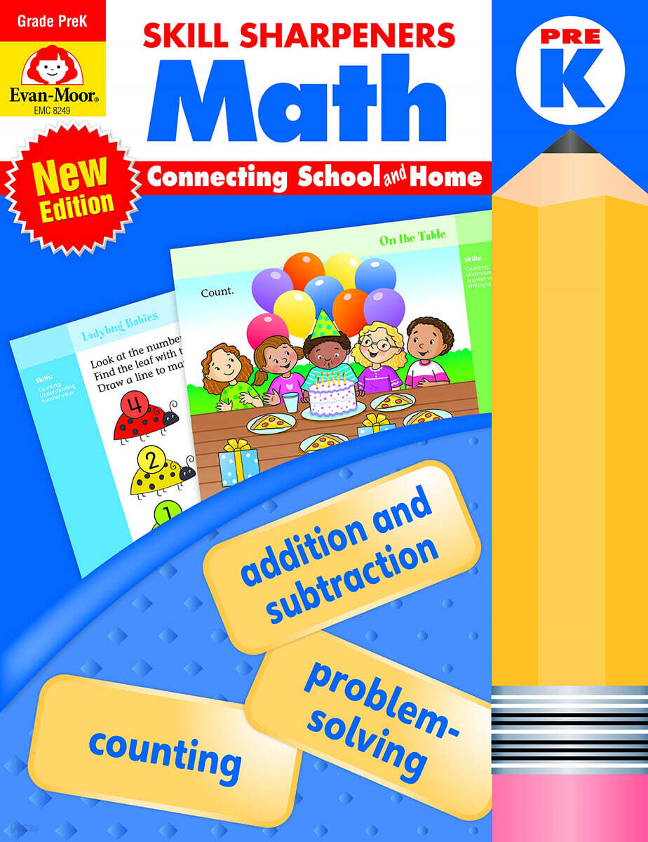 Skill Sharpeners: Math, Prek Workbook