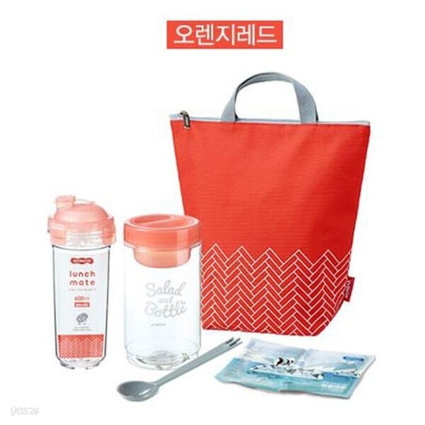 lunchmate 샐러드도시락 오렌지레드