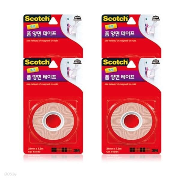 [묶음]3M 스카치강력투명폼양면 3215C(24mmx1.5m)*4EA