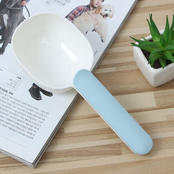 반려동물 집게 사료스쿱(화이트) /애묘 애견 사료스푼