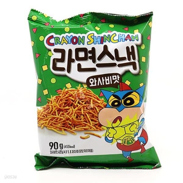 크레용신짱 라면스낵 와사비맛90g