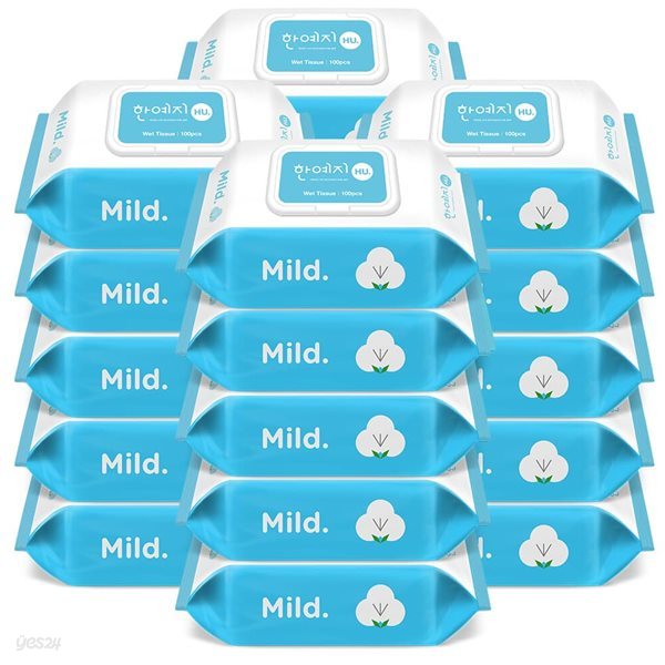 한예지 휴마일드 물티슈 100매*10팩 2박스