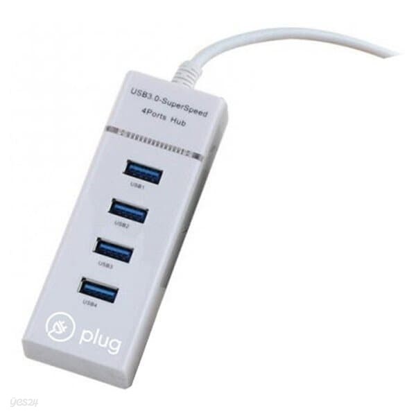플러그 USB3.0 4포트 허브 PLC-012C(화이트)