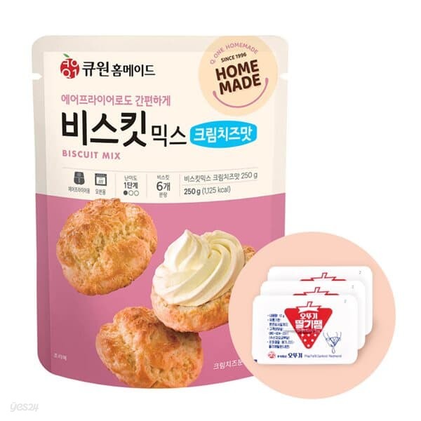 큐원 비스킷 믹스 크림치즈맛 + 오뚜기 딸기잼 세트