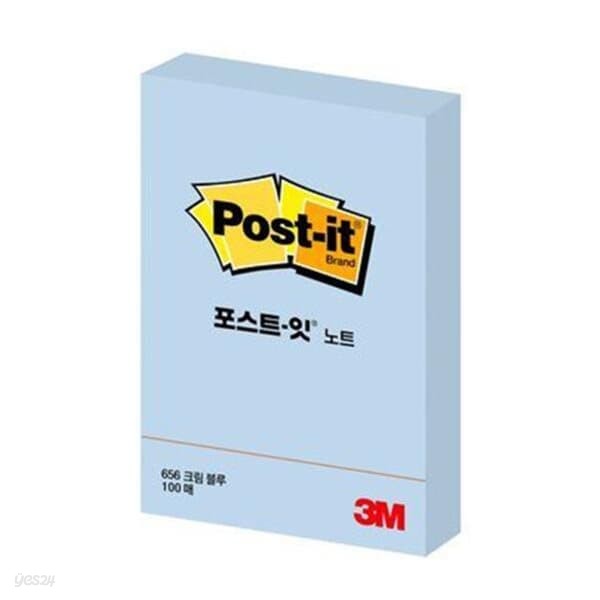 3M 포스트-잇&#174; 노트 656 B(크림블루)(51x76mm 하늘)