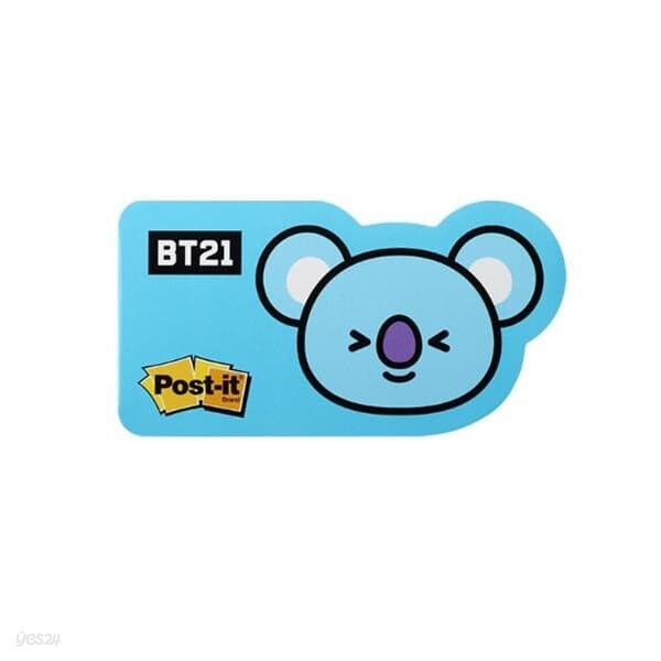 포스트잇® 강한점착용 모양노트 654-BT21_코야(76mm x 76mm 30매)