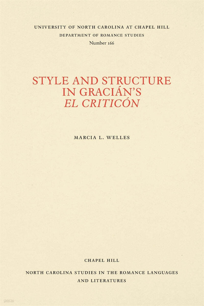 Style and Structure in Gracian's El Criticon